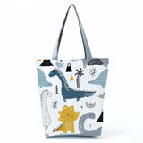 Cartoon Dinosaur Handbags Eco-Friendly High Capacity Shoulder Bag