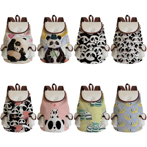 Cute Panda Printed Backpack for Outdoor Travel