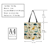 Dinosaur Tote Bag Outdoor Travel Handbag Women's Bags