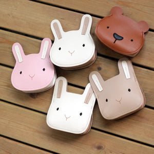 Cute Bunny PU Leather Shoulder Bag for Girls