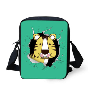 Cartoon Animal Style Pattern Teenager Kids Messenger Bag Casual Cross-body Bags