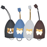 Cute Cartoon Animals Key Bag Holder Leather Keychain Pouch