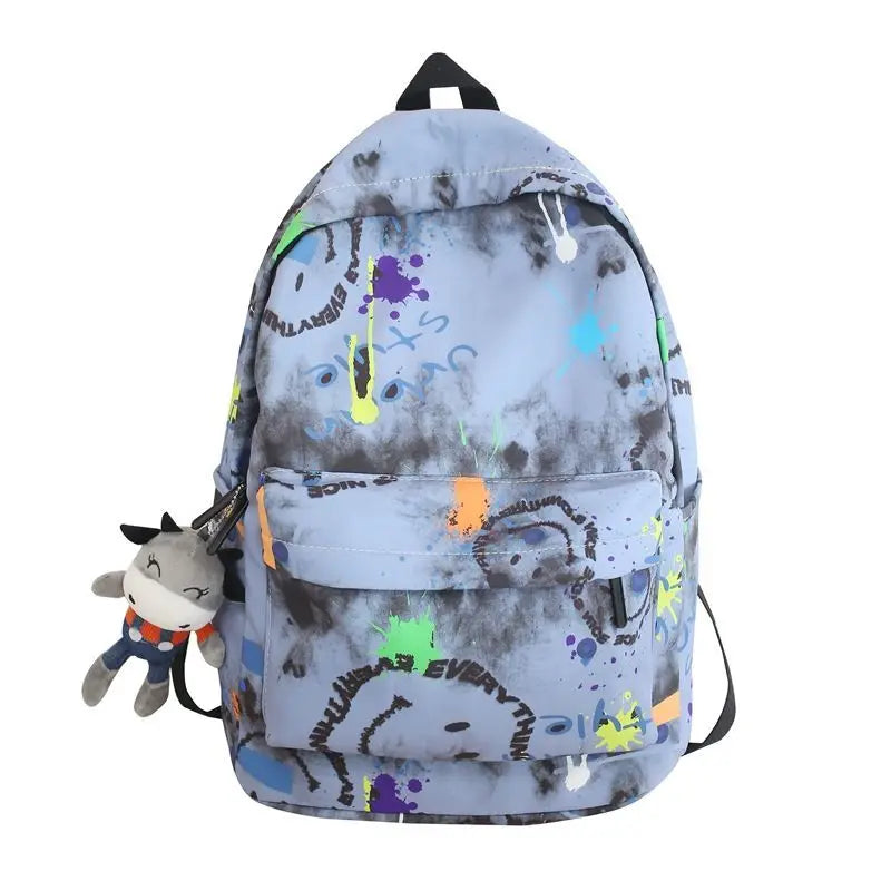 Anime Graffiti Women Backpack Harajuku Large Capacity Schoolbag