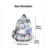 Anime Graffiti Women Backpack Harajuku Large Capacity Schoolbag