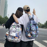 Anime Graffiti Women Backpack Harajuku Large Capacity Schoolbag
