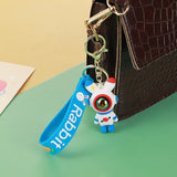 Cartoon Astronaut Lightning Rabbit Couple Keyring Bag Pendant Car Keyring