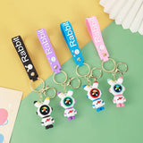 Cartoon Astronaut Lightning Rabbit Couple Keyring Bag Pendant Car Keyring