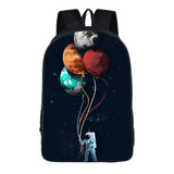Cartoon Astronaut Student Schoolbag Polyester Primary School Backpack