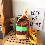 Cartoon Backpacks Shoulder Bag Canvas Student Travel Rucksack