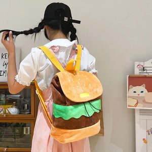 Cartoon Backpacks Shoulder Bag Canvas Student Travel Rucksack