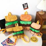 Cartoon Backpacks Shoulder Bag Canvas Student Travel Rucksack