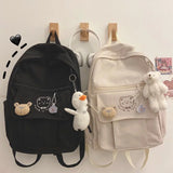 Sweet Girls Cartoon Backpacks Canvas School Bags Travel Packbag
