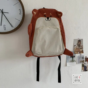 Harajuku Large Capacity Corduroy Backpack for Women