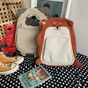 Harajuku Large Capacity Corduroy Backpack for Women