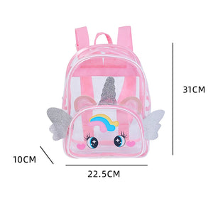 Clear Big Eyes Children School Bags Teenage Summer Transparent Kid Birthday Bagp