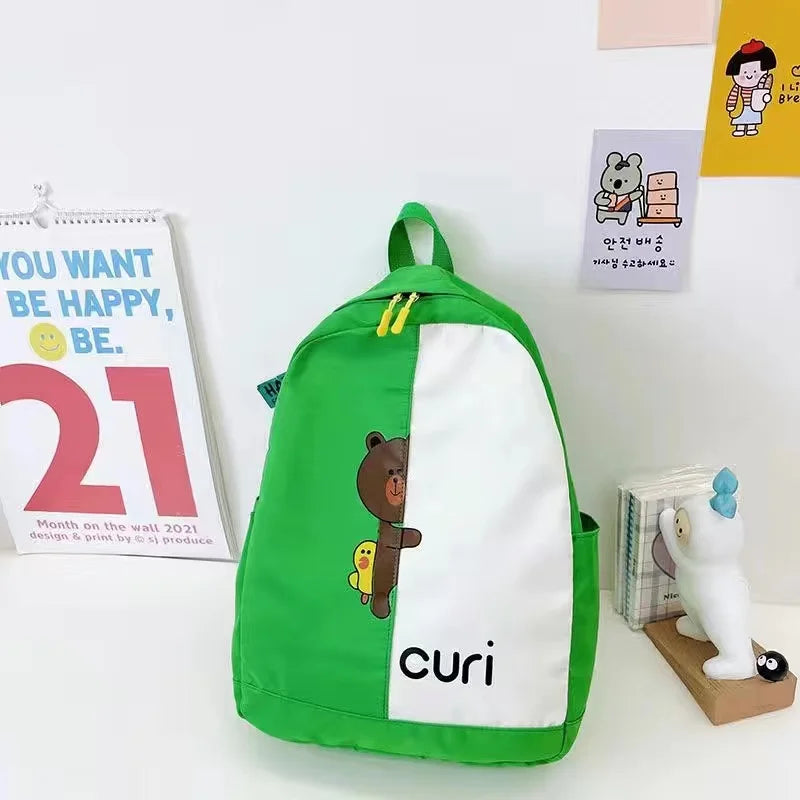 Cartoon Backpacks for Women Large-capacity Canvas Travel Rucksack