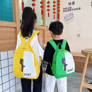 Cartoon Backpacks for Women Large-capacity Canvas Travel Rucksack