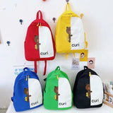 Cartoon Backpacks for Women Large-capacity Canvas Travel Rucksack