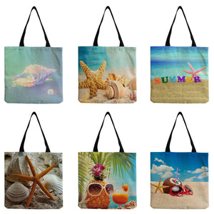 Cartoon Beach Shell Handbags Women Shoulder Bag Portable