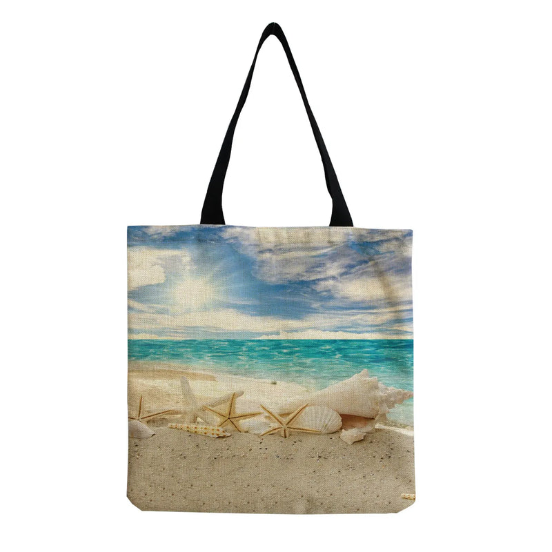 Cartoon Beach Shell Handbags Women Shoulder Bag Portable