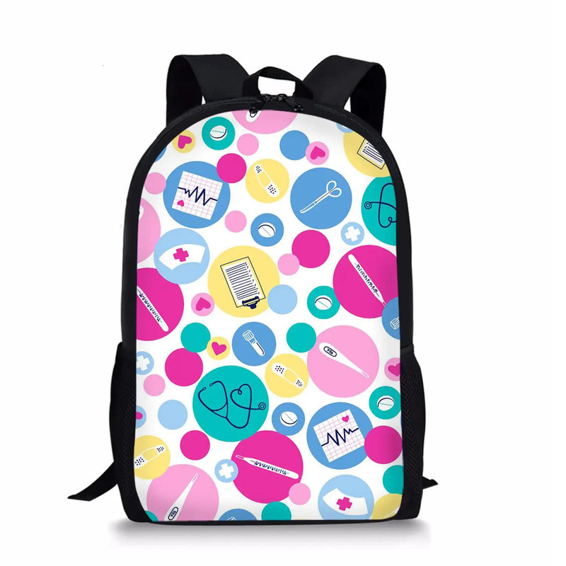 Bear Nurse Backpack for School Girls Boys Teenage