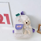 Bear Toy School Bag for Kids Kindergarten Children Backpack Girls Boys Book Bags