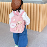Bear Toy School Bag for Kids Kindergarten Children Backpacks