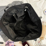 Cartoon Bear Rabbit Canvas Women Shoulder Tote Bag