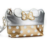 Cartoon Bow Cosmetic Bag Zipper Hand Make Up Handbag Organizer