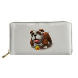 Kawaii Bulldog Long Wallet with Zipper