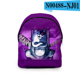 3D Print Monokuma Student Backpack Waterproof Travel Backpack