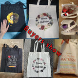 Cartoon Butterfly Flowers Print Handbag Eco Friendly High Capacity