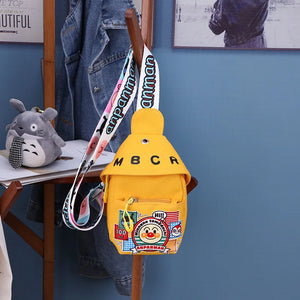 Cartoon Canvas Small Handbags Female Tide Of the Sen Department Children's Bag