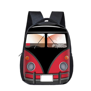 Kids Cartoon Vehicle Print Book Bag for Kindergarten