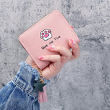 Cat Paws Tassel Student Female Purse Clutch Women Short Wallet