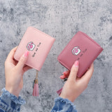 Cat Paws Tassel Student Female Purse Clutch Women Short Wallet