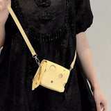 Cartoon Cheese Mini Shoulder Crossbody Bag Handbag Small Tote Bag