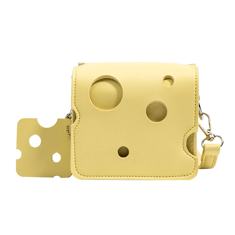 Cartoon Cheese Mini Shoulder Crossbody Bag Handbag Small Tote Bag