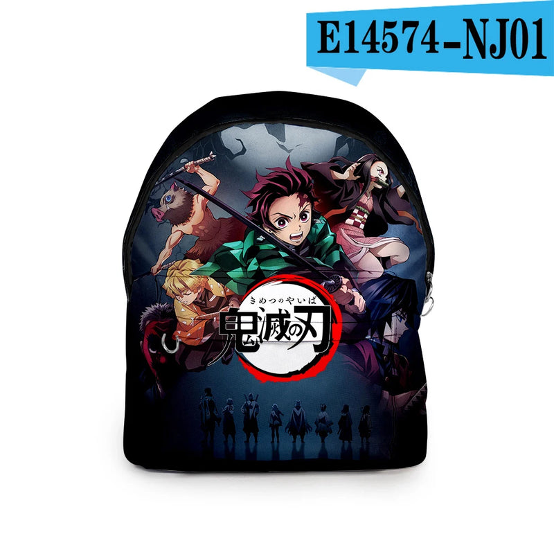 Demon Slayer Kimetsu No Yaiba 3D Print Backpack Waterproof Boys/Girls Travel Bag