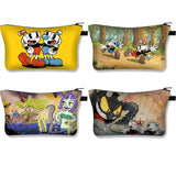 Cuphead/Mughead Print Cosmetic Case Women Makeup Bag Girls Cosmetic Bag