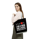 Cartoon Dentist Nurse Print Tote Women Shoulder Bag Handbags