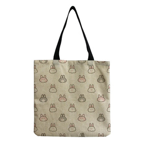 Cartoon Animal Printed Tote Girl Little Rabbit Handbag