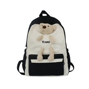 Bear Cartoon Backpack for Teenage Girls School Bag Women Shoulder Bags