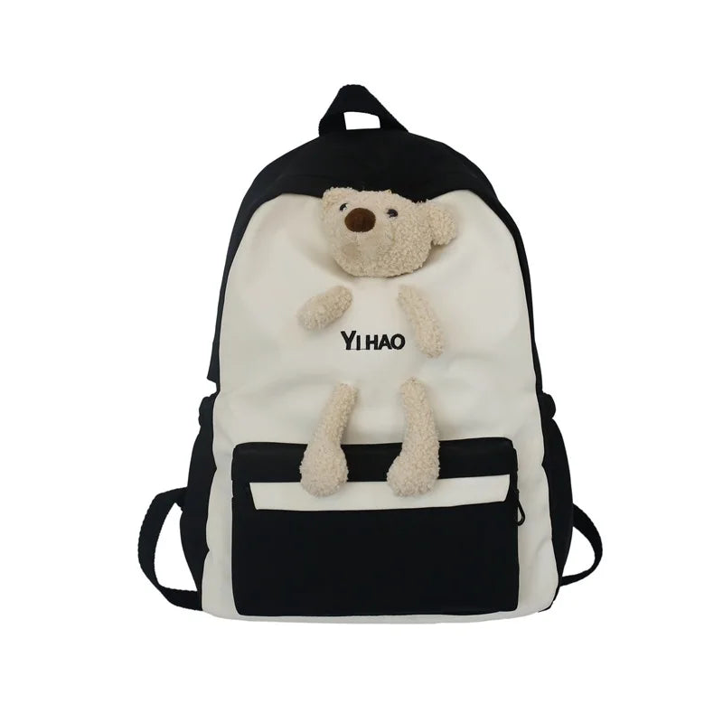 Bear Cartoon Backpack for Teenage Girls School Bag Women Shoulder Bags