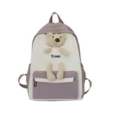 Bear Cartoon Backpack for Teenage Girls School Bag Women Shoulder Bags
