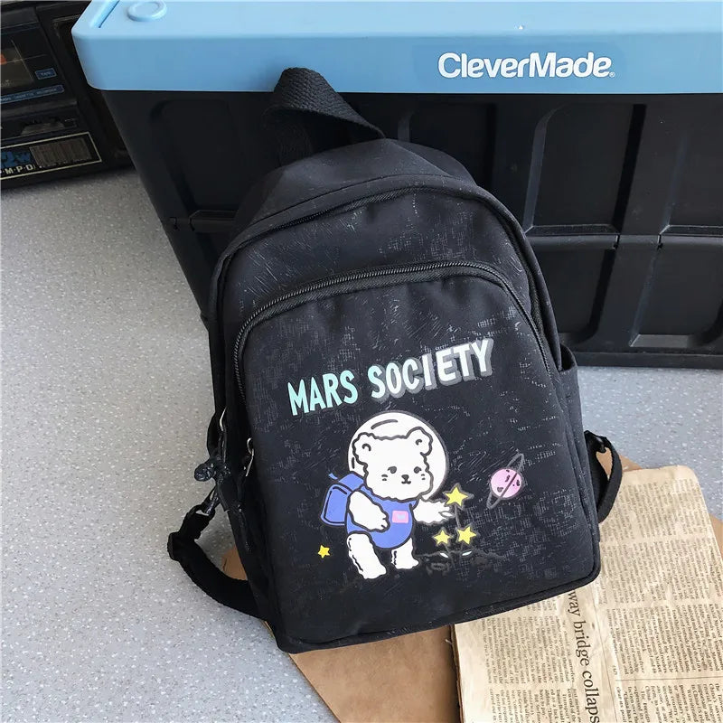 Astronaut Bear Backpack Men and Women Schoolbag