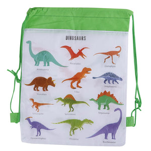 Dinosaur Drawstring Bag Baby Clothes Organizer Pouch Kids Backpack