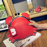 Crab Messenger Bag Women Chains Unique Ladies Crossbody Shoulder Bag