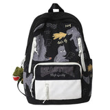 Dinosaur Print Girl School Bag Women Backpack Waterproof Travel Backpack