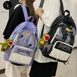 Dinosaur Print Girl School Bag Women Backpack Waterproof Travel Backpack